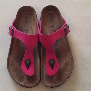 Hot pink VGUC Birkenstocks 36, 6 - 6.5